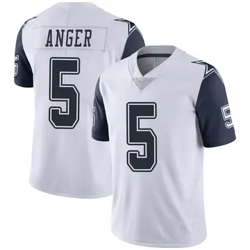 Bryan Anger Dallas Cowboys Men's Legend White Color Rush T-Shirt