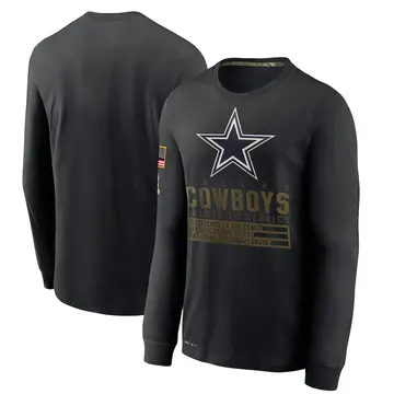 Trey Lance Dallas Cowboys Youth Black 2020 Salute To Service Sideline  Performance Long Sleeve T-Shirt