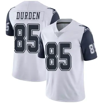 Men's David Durden Dallas Cowboys Limited White Color Rush Vapor Untouchable Jersey