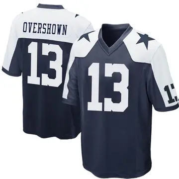 Men's DeMarvion Overshown Dallas Cowboys Game Navy Blue Throwback Jersey