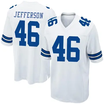 Nike Malik Jefferson Dallas Cowboys Legend White Color Rush Jersey - Youth