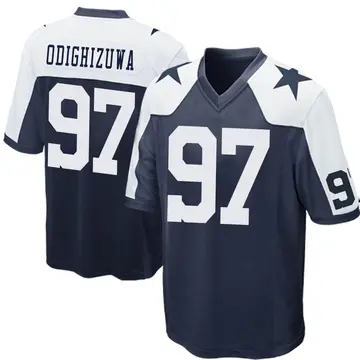 Men's Osa Odighizuwa Dallas Cowboys Game Navy Blue Throwback Jersey