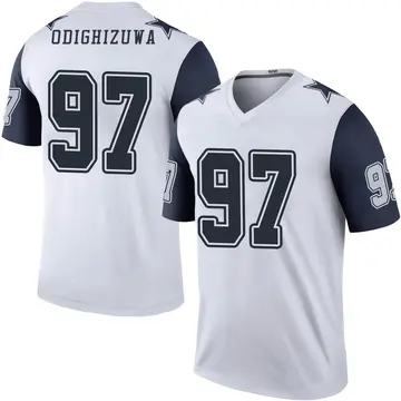 Men's Osa Odighizuwa Dallas Cowboys Legend White Color Rush Jersey