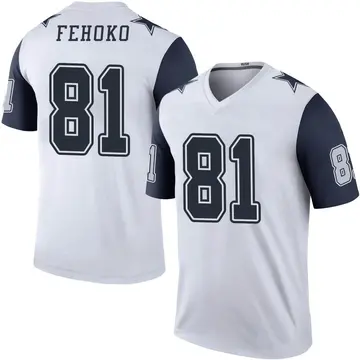 Simi Fehoko Dallas Cowboys Men's by Name & Number Logo Long Sleeve T-Shirt  - Ash