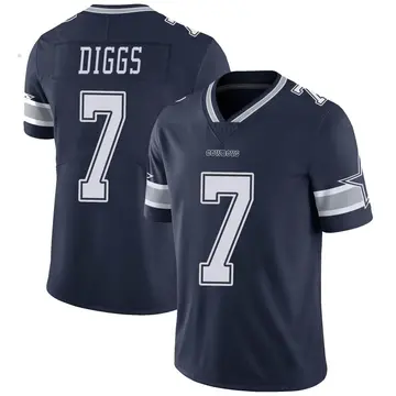 Trevon Diggs Dallas Cowboys Men's Navy Backer Long Sleeve T-Shirt 