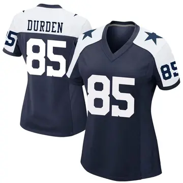 Women's David Durden Dallas Cowboys Game Navy Alternate Jersey