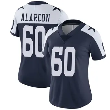 Isaac Alarcon Dallas Cowboys Women's Navy by Retro Tri-Blend V-Neck T-Shirt  