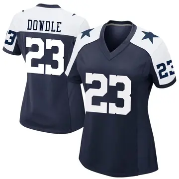 Dallas Cowboys Rico Dowdle #34 Game Issued Navy Practice Jersey 46 565