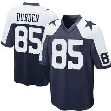 Youth David Durden Dallas Cowboys Game Navy Blue Throwback Jersey