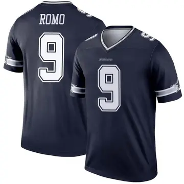 Tony Romo Name & Number Game Day V-Neck T-Shirt - Navy Blue - Tshirtsedge